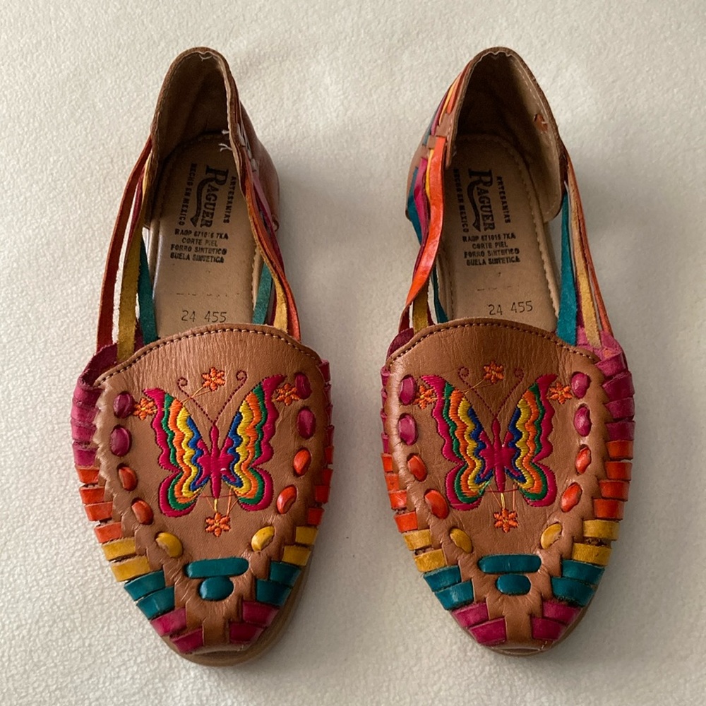 Mexican Handmade Butterfly Leather sandals